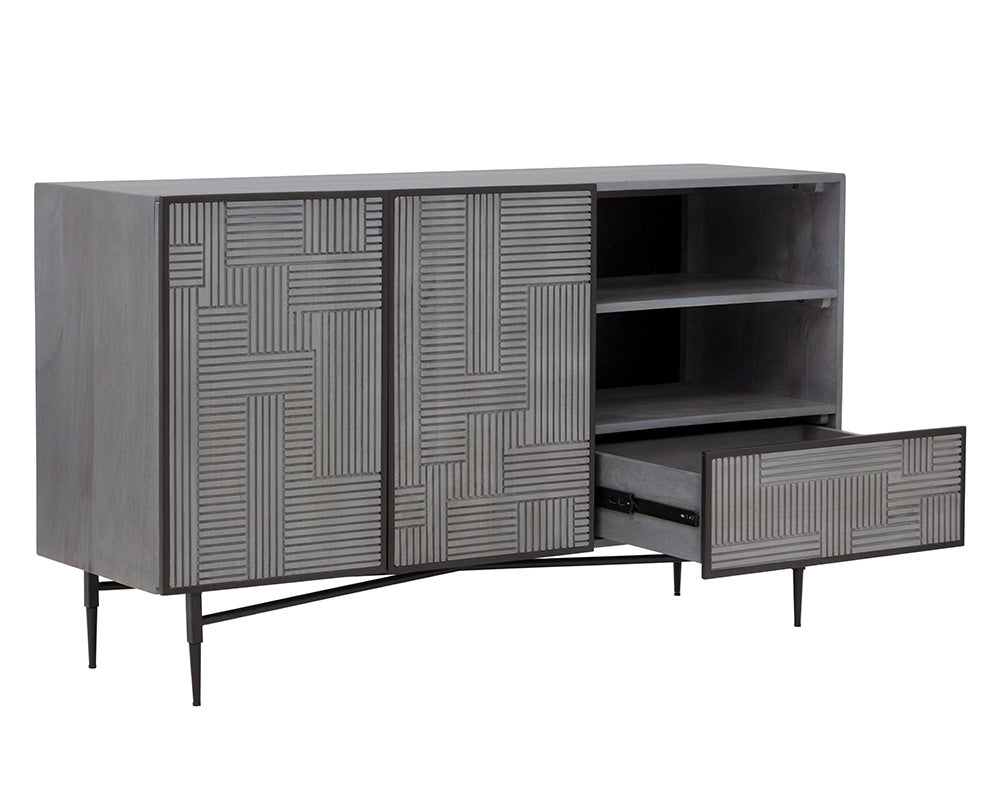 Markwood Sideboard - Antique Bronze - Glacier Grey