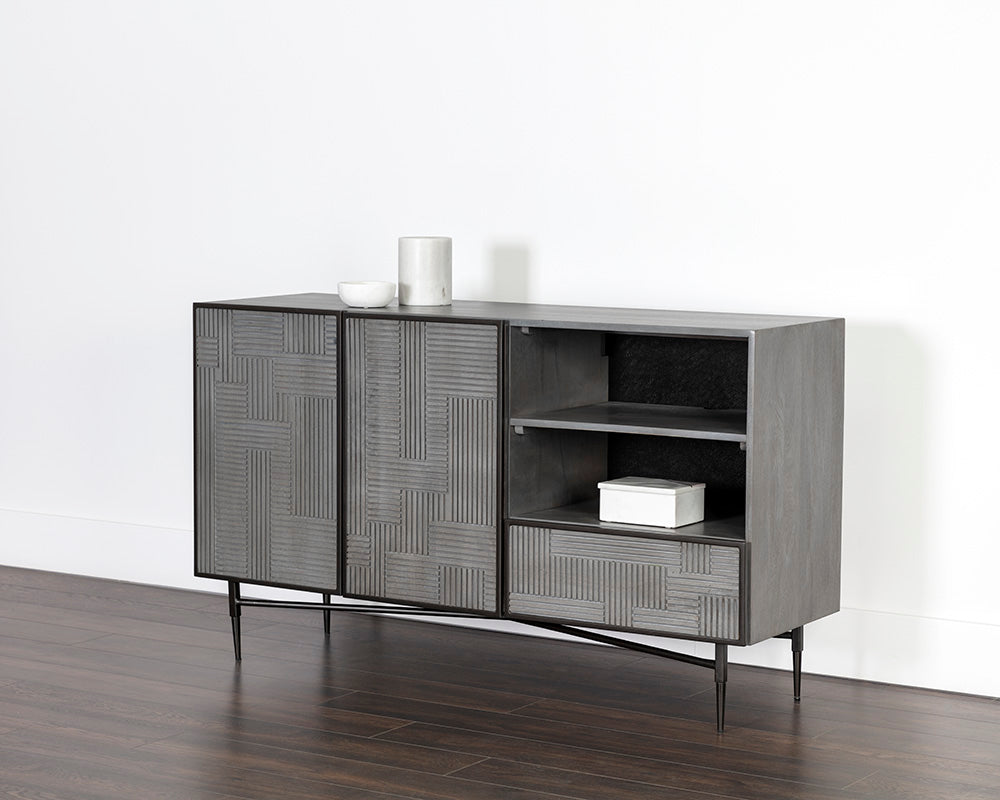 Markwood Sideboard - Antique Bronze - Glacier Grey