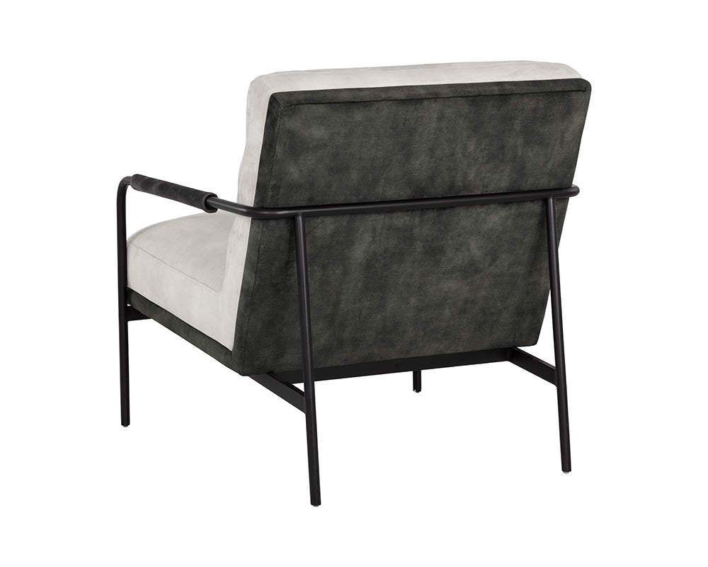 Tristen Lounge Chair - Nono Cream / Nono Dark Green