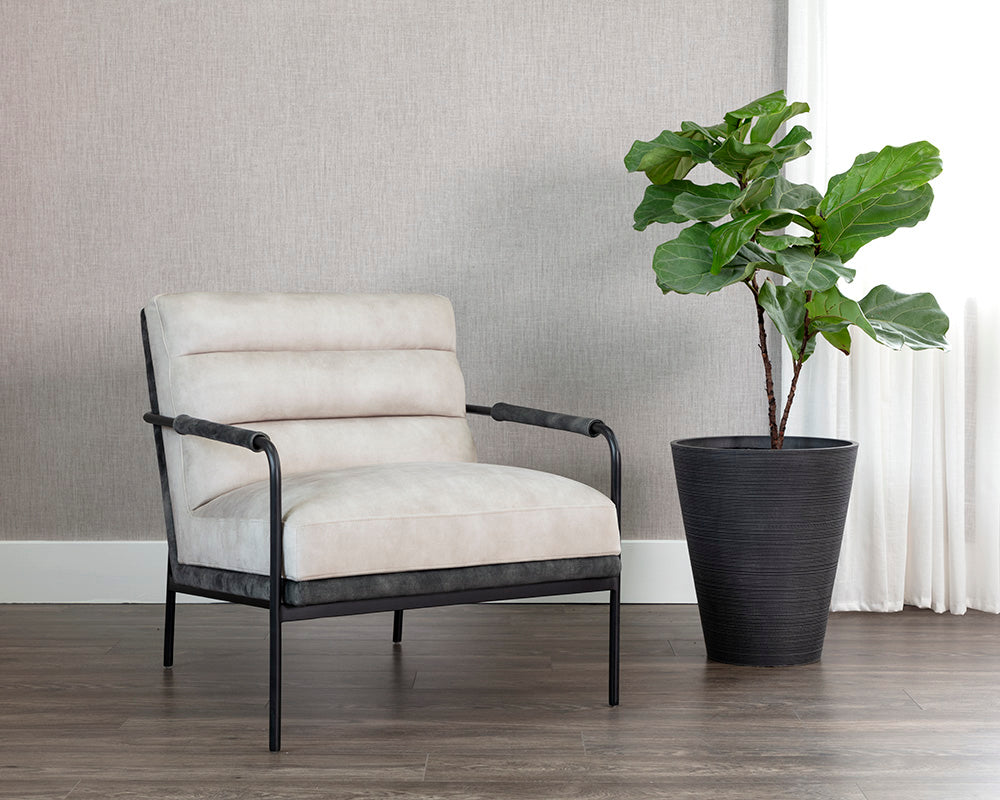 Tristen Lounge Chair - Nono Cream / Nono Dark Green