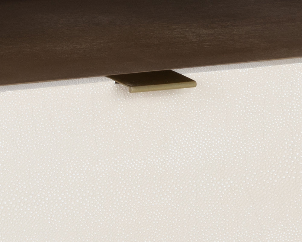 Kayden Nightstand - Cream Shagreen