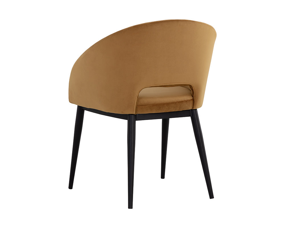 Thatcher Dining Armchair - Black - Gold Sky