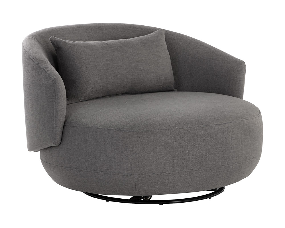 Walsh Swivel Lounge Chair - Effie Smoke