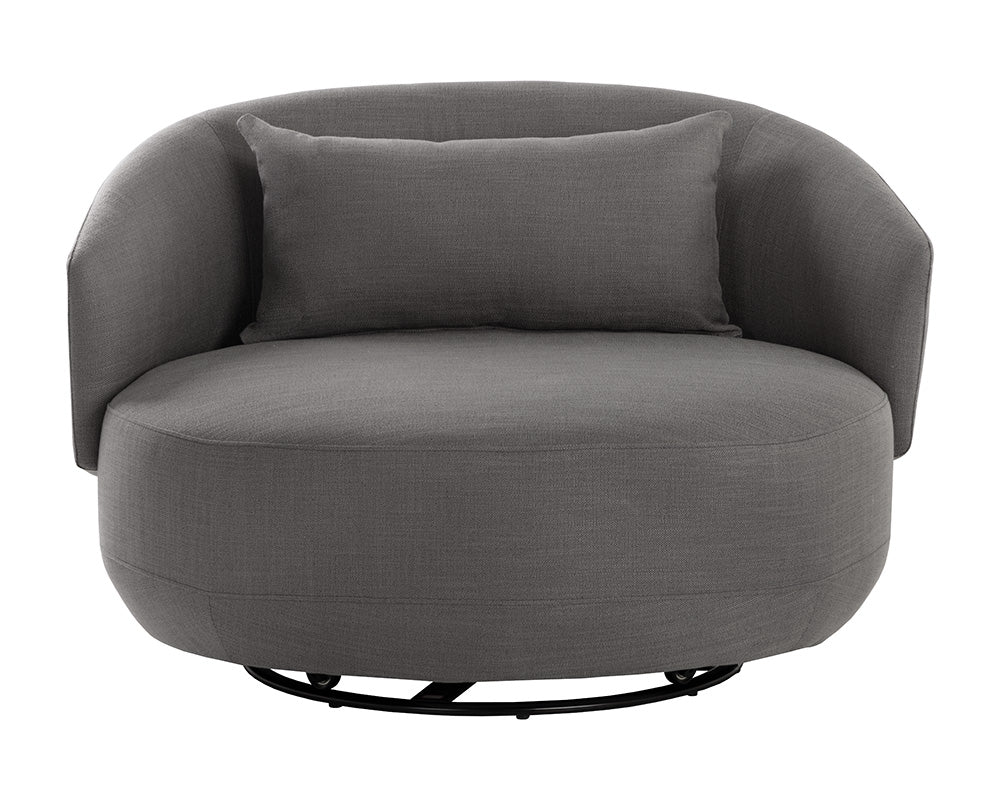 Walsh Swivel Lounge Chair - Effie Smoke