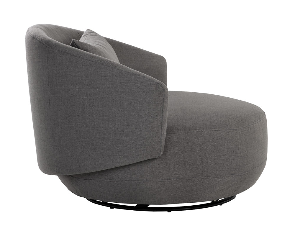 Walsh Swivel Lounge Chair - Effie Smoke