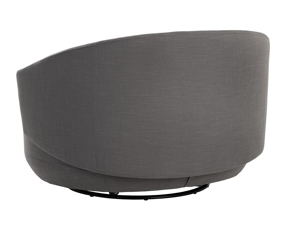 Walsh Swivel Lounge Chair - Effie Smoke