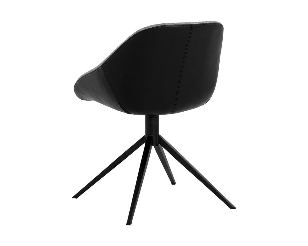 Mccoy Swivel Dining Chair - November Grey / Nightfall Black