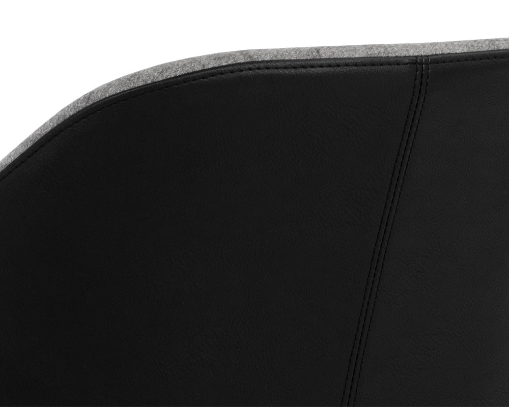 Mccoy Swivel Dining Chair - November Grey / Nightfall Black
