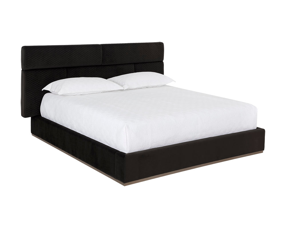 Beckham Bed - King - Quilted Abbington Charred Brown