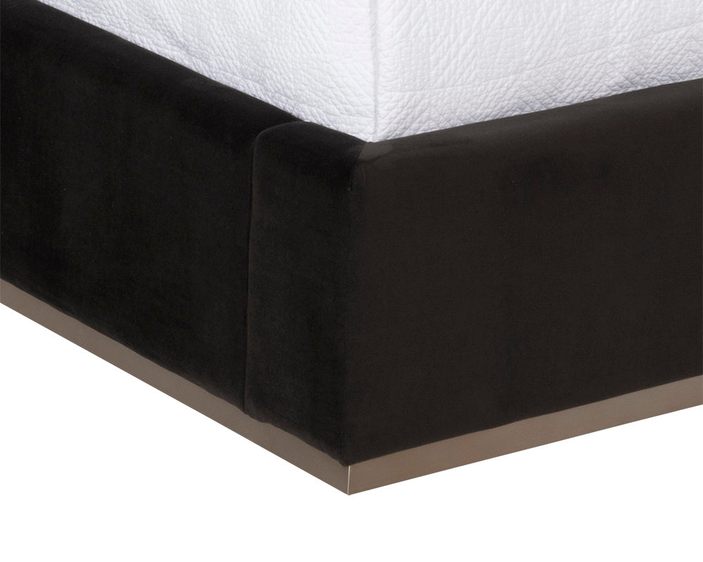 Beckham Bed - King - Quilted Abbington Charred Brown