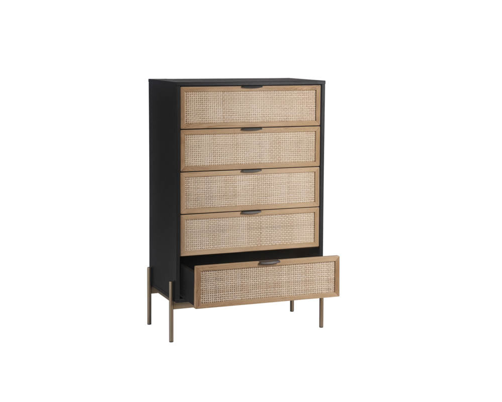 Avida Chest - Gold - Black/natural