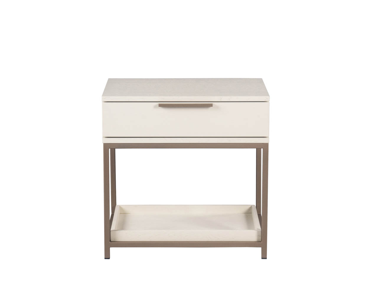 Rebel Nightstand - Small - Champagne Gold - Cream