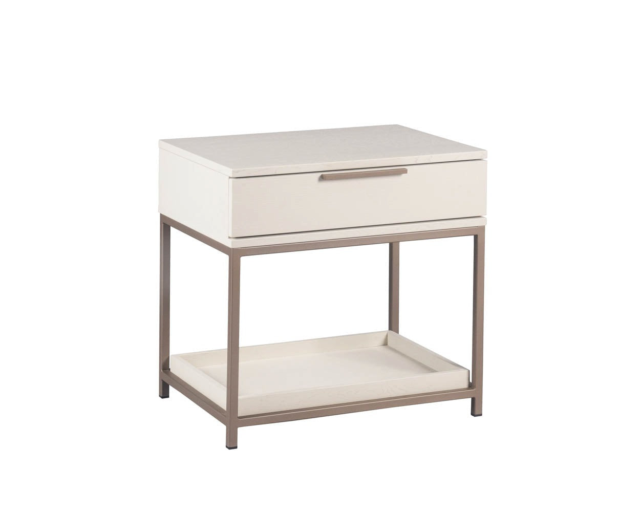 Rebel Nightstand - Small - Champagne Gold - Cream