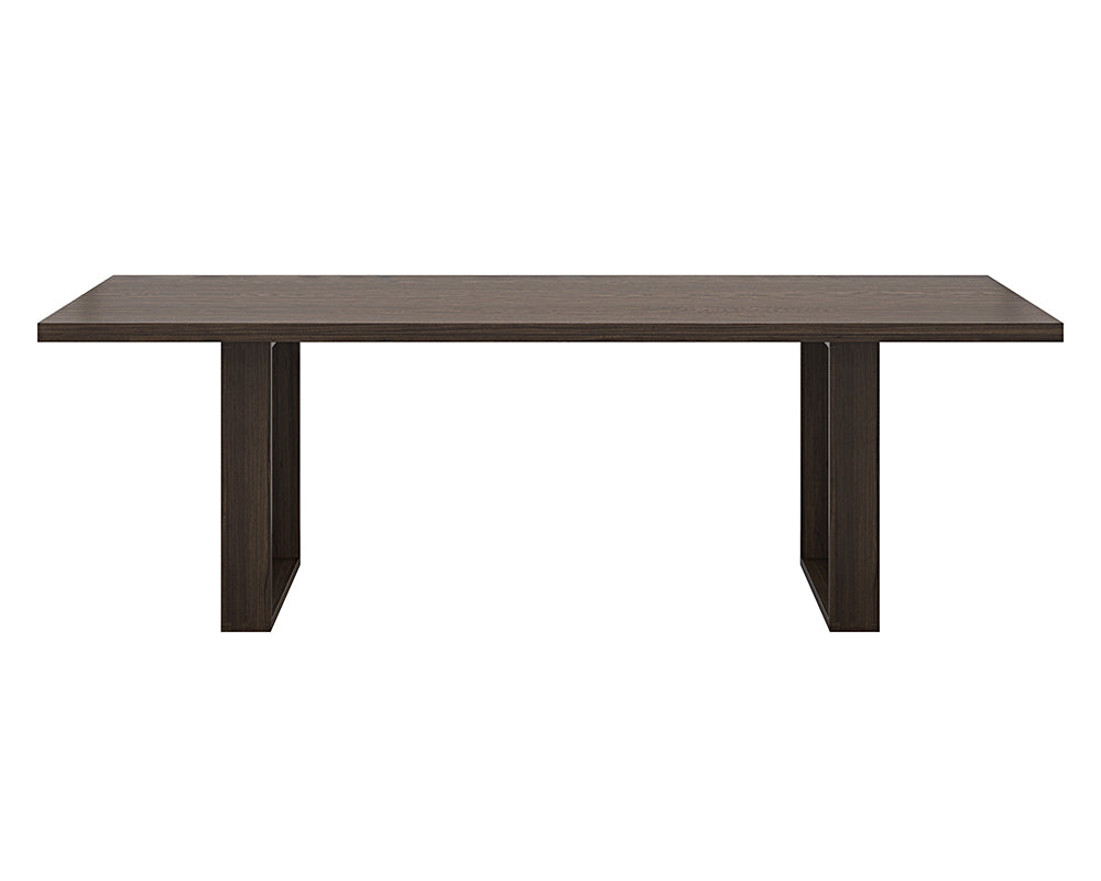 Thanus Dining Table - Brown Oak - 94.5"