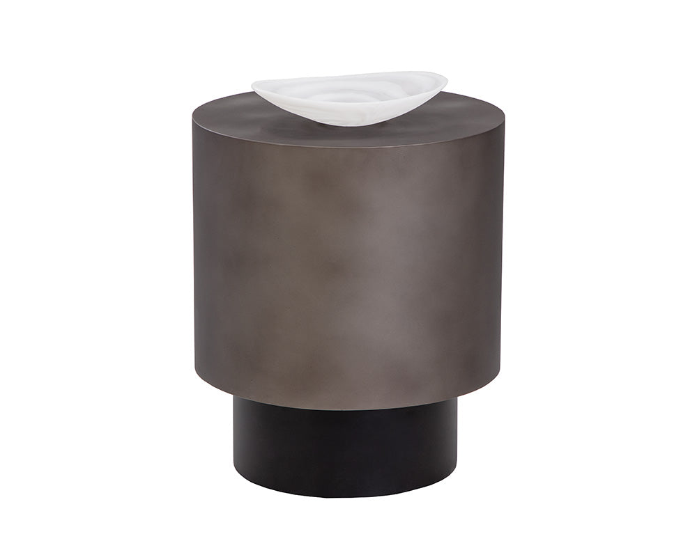 Bernaby End Table - Gunmetal