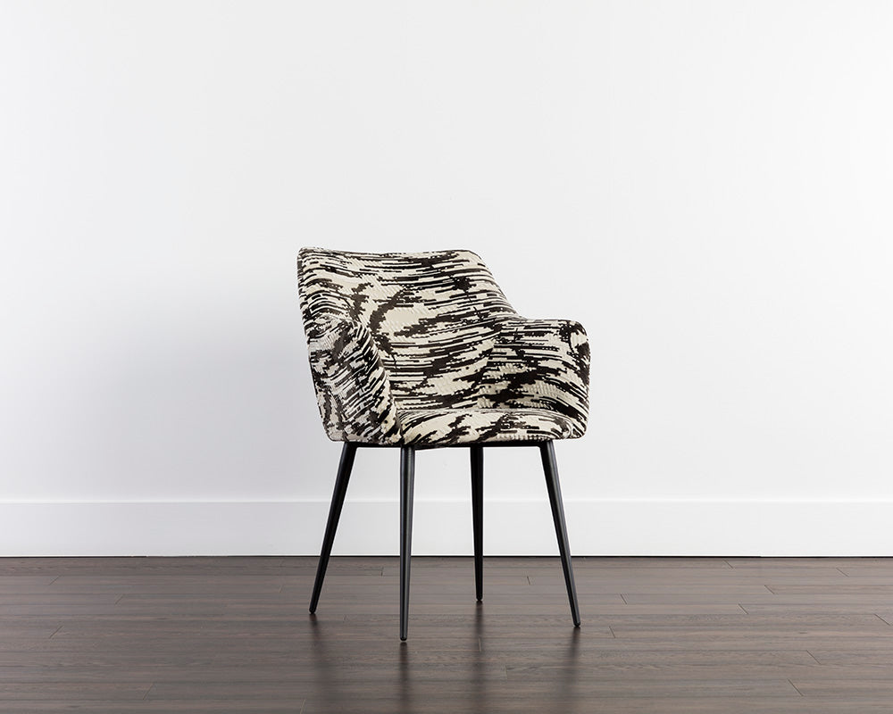 Marilyn Dining Chair - Devore Olive Zebra