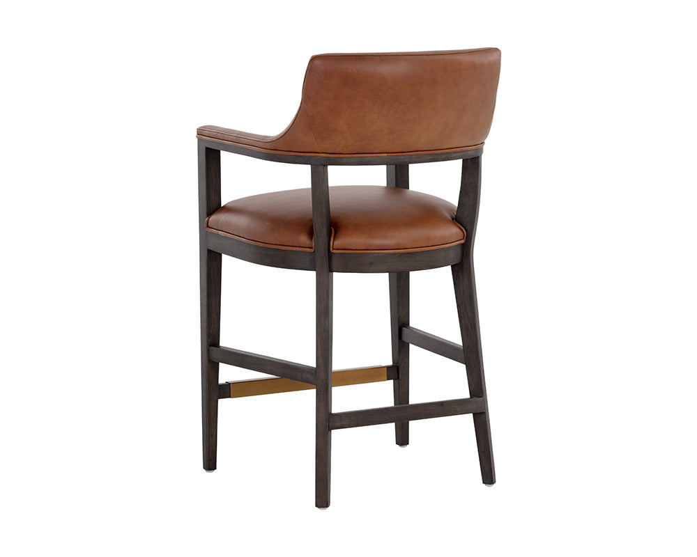 Brylea Counter Stool - Brown - Shalimar Tobacco Leather