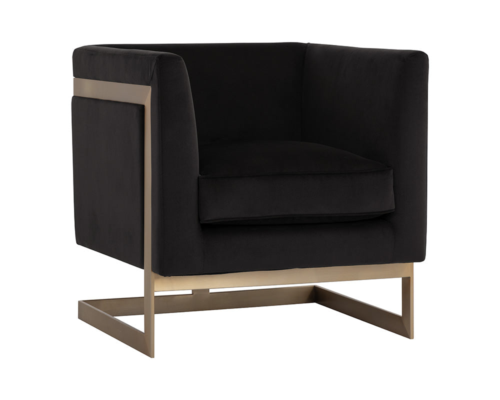 Yvette Armchair - Gold - Abbington Charred Brown