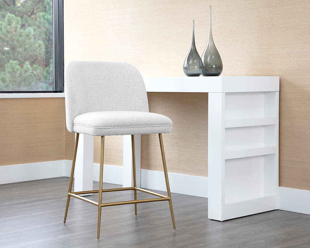 Kelty Counter Stool - Gold - Copenhagen White