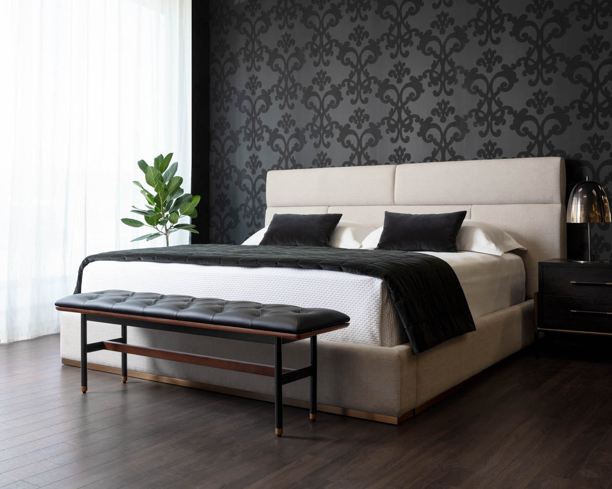 Beckham Bed - King - Chacha Cream