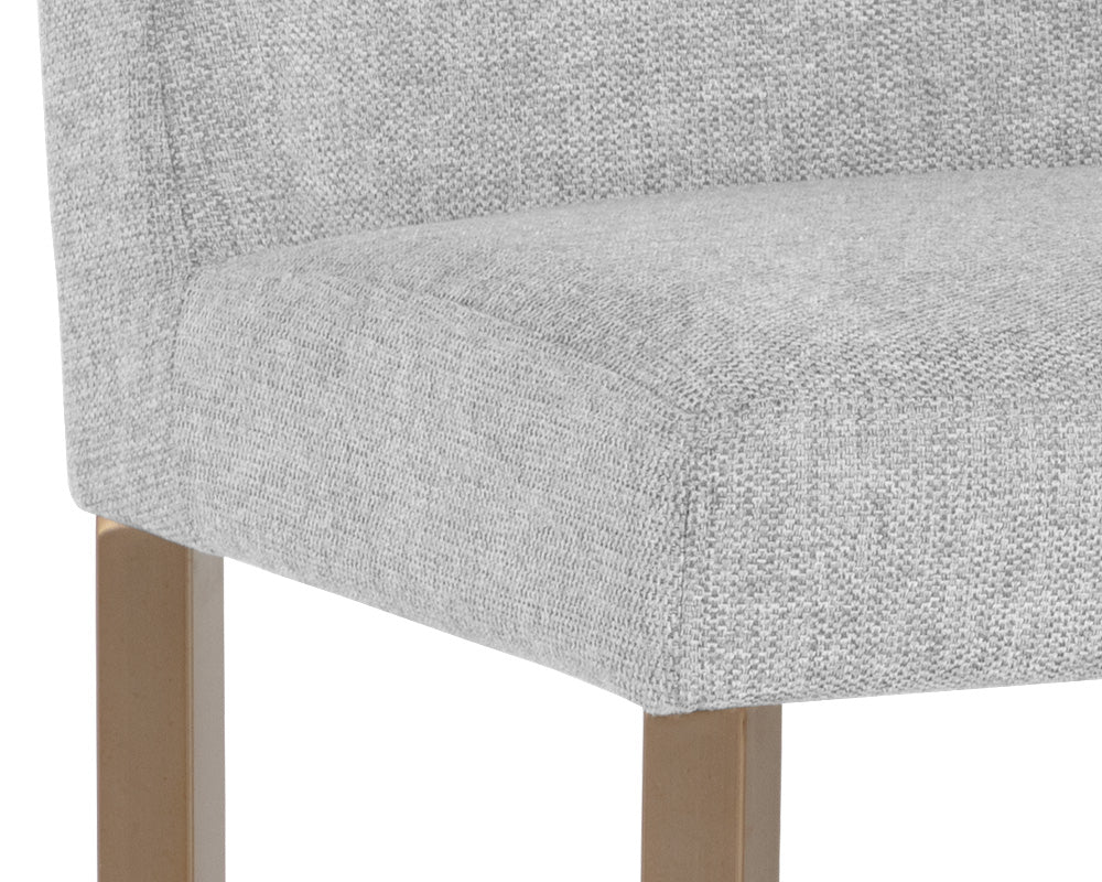 Howard Counter Stool - Antique Brass - Belfast Heather Grey