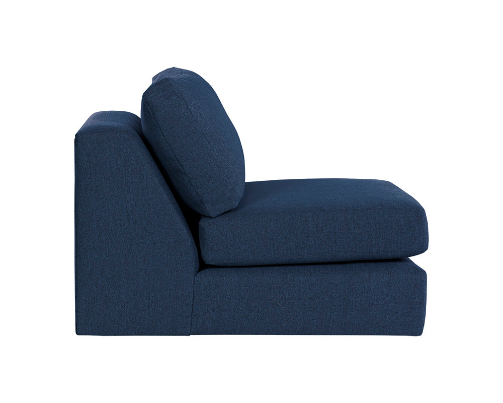 Cascade Swivel Armless Chair - Liv Indigo