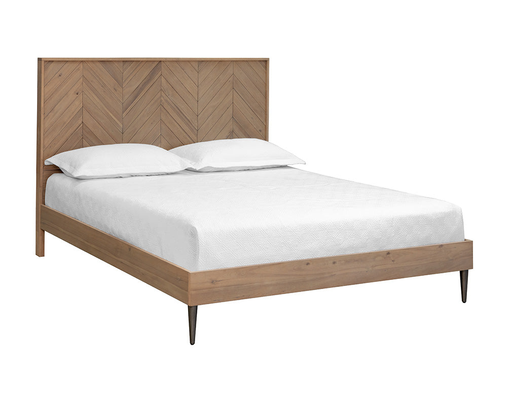 Greyson Bed - King - Light Acacia