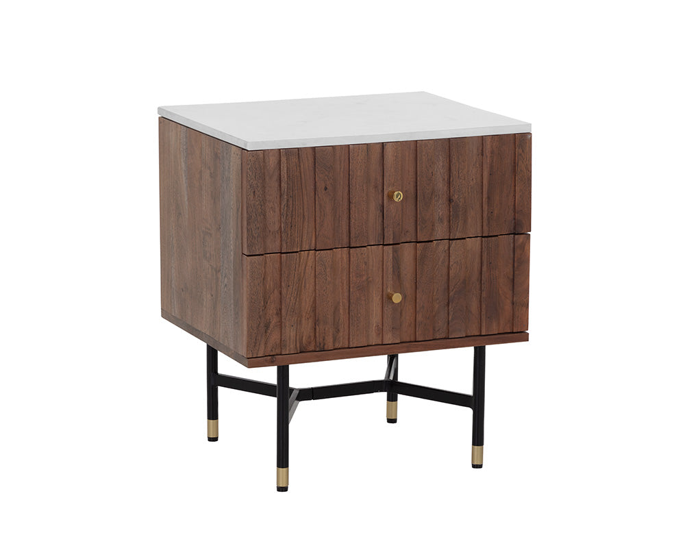 Wellington Nightstand - White Marble