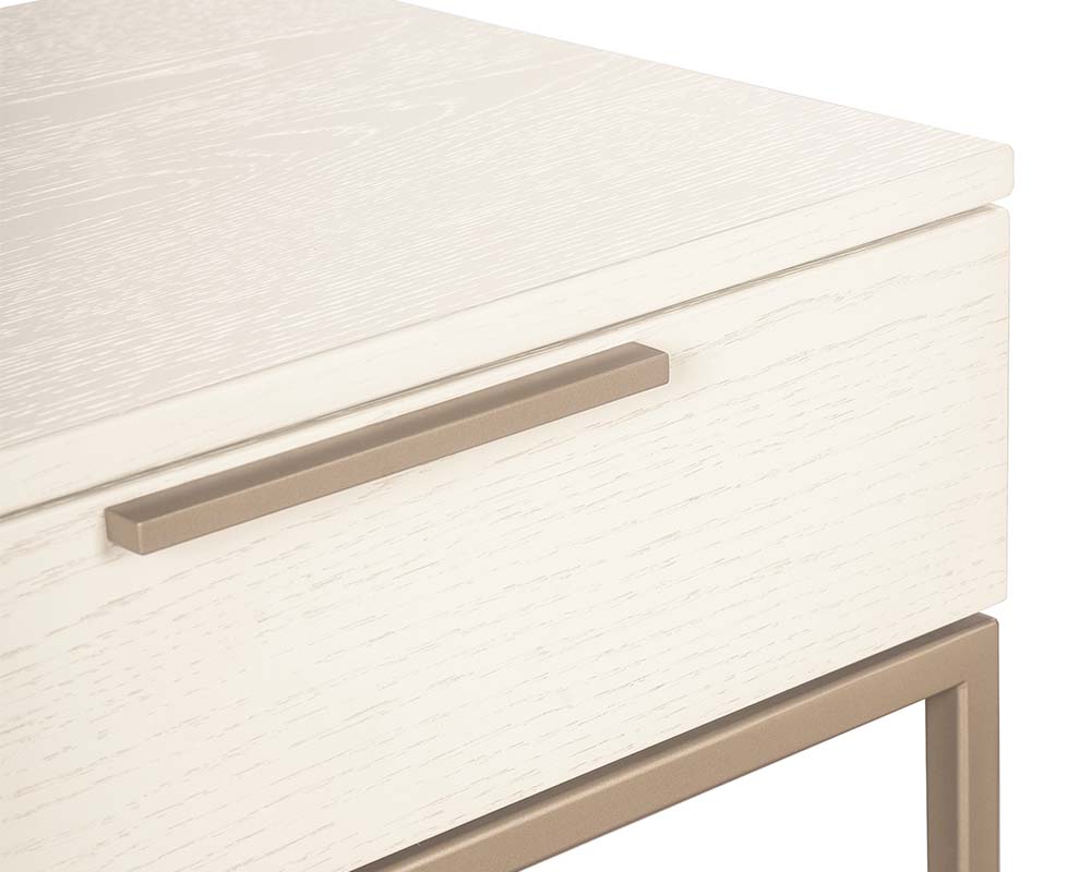 Rebel Console Table With Drawers - Champagne Gold - Cream