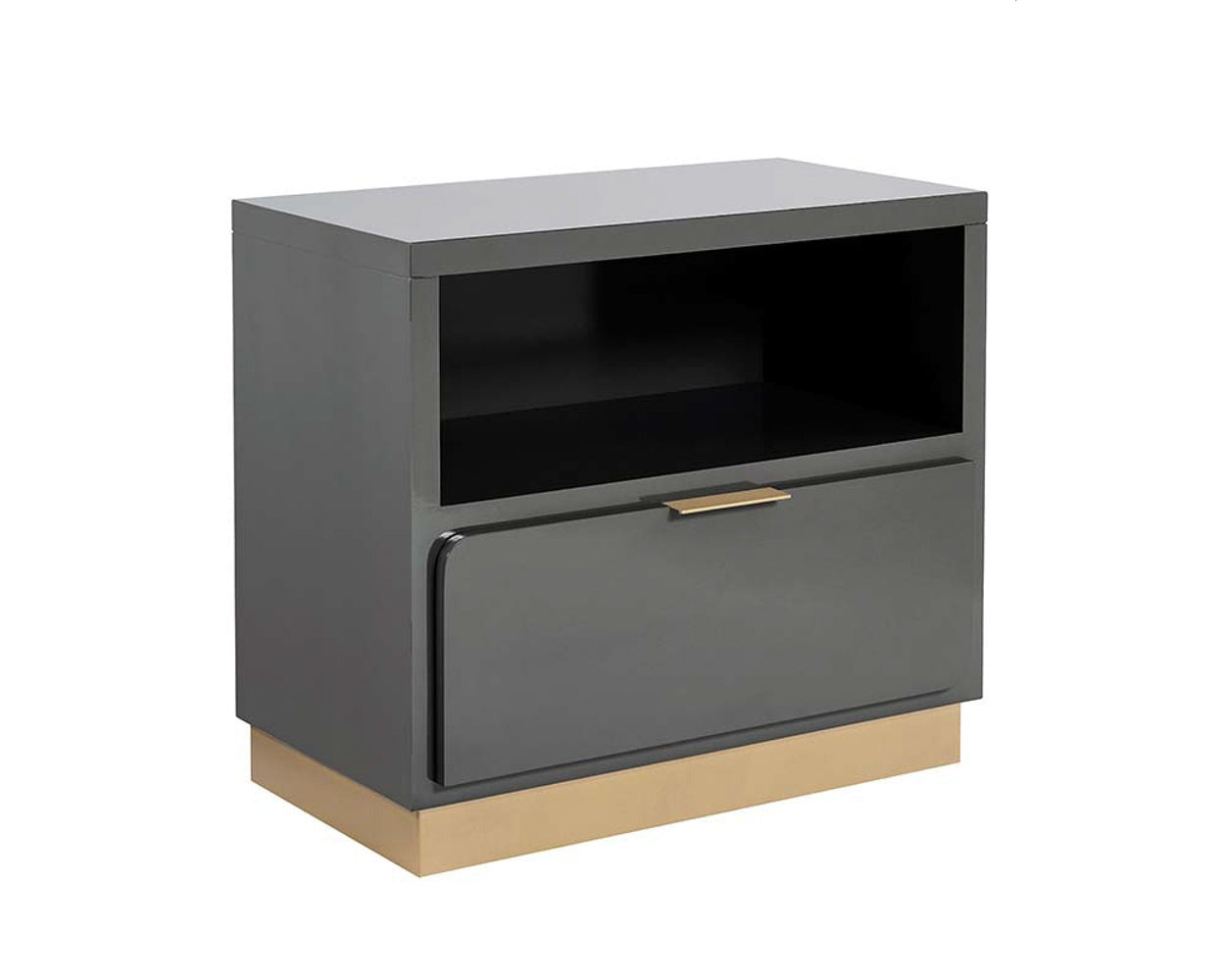 Jenkins Nightstand - High Gloss Grey