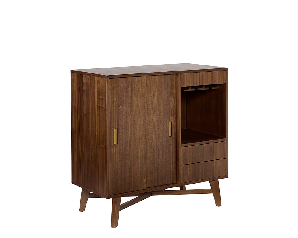 Caven Bar Cabinet - Walnut