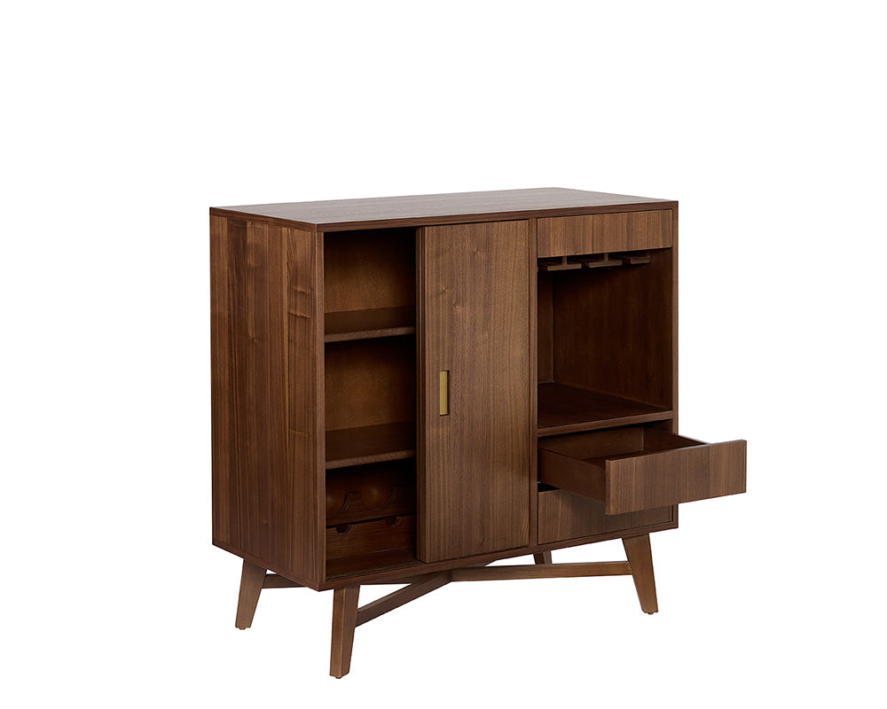 Caven Bar Cabinet - Walnut