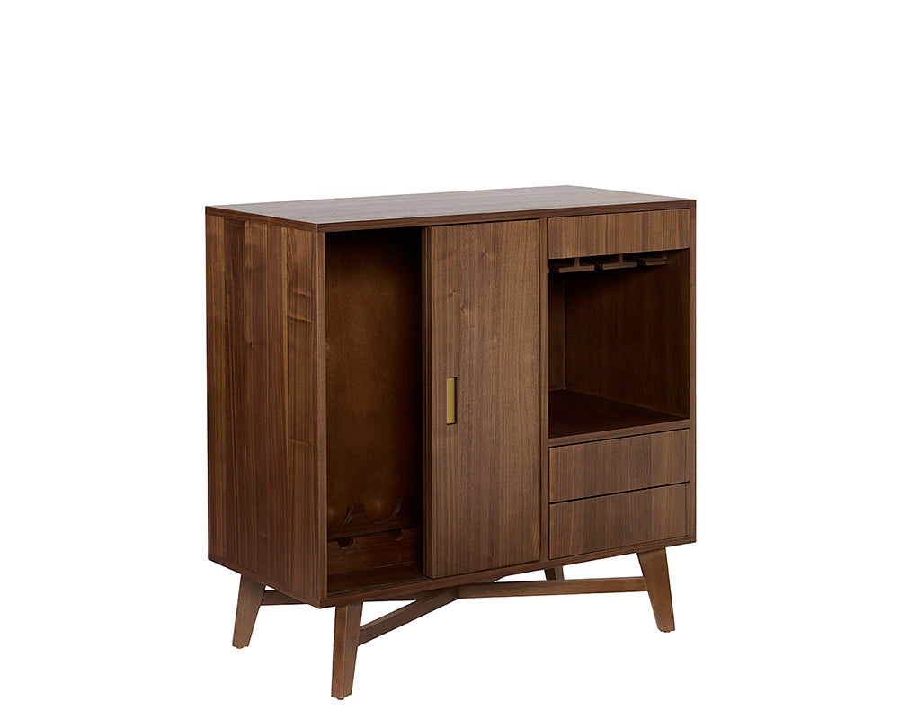 Caven Bar Cabinet - Walnut
