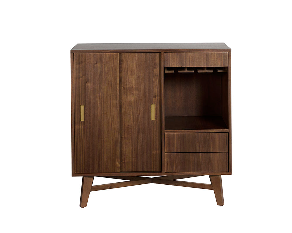 Caven Bar Cabinet - Walnut