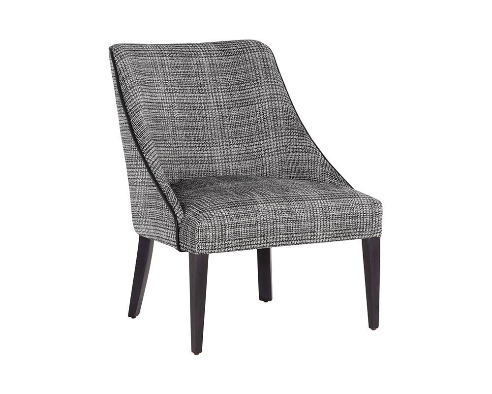 Ragona Lounge Chair - Grey Oak - Naya Check Black