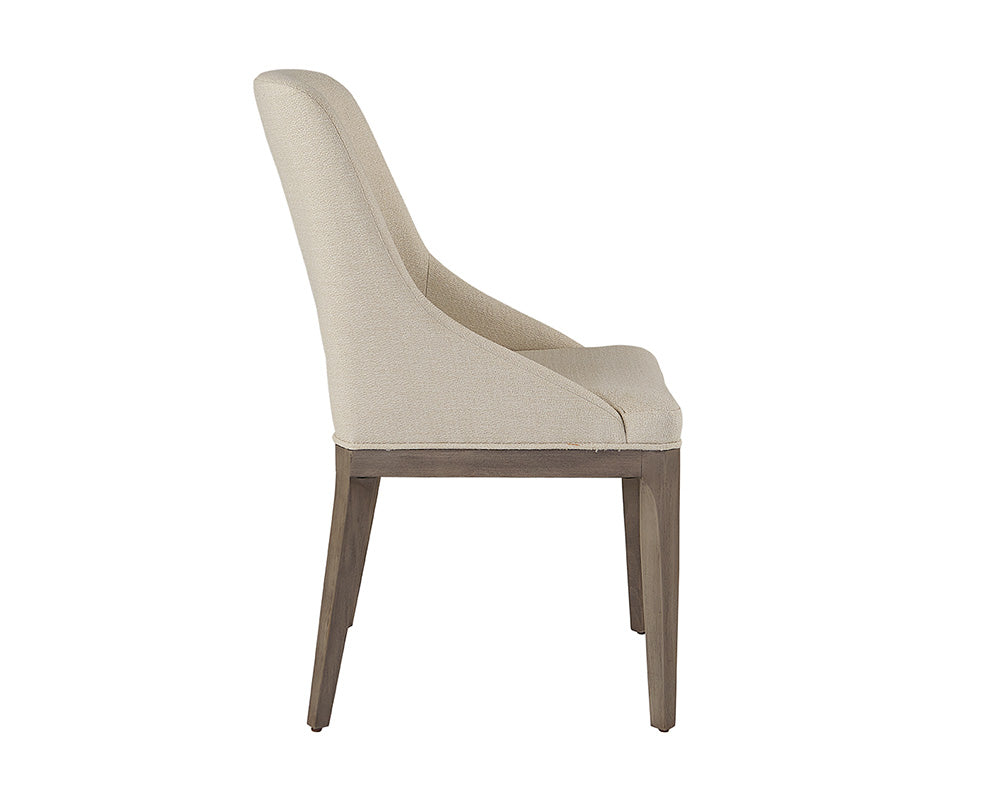 Estrada Dining Chair - Light Grey Oak - Mainz Cream