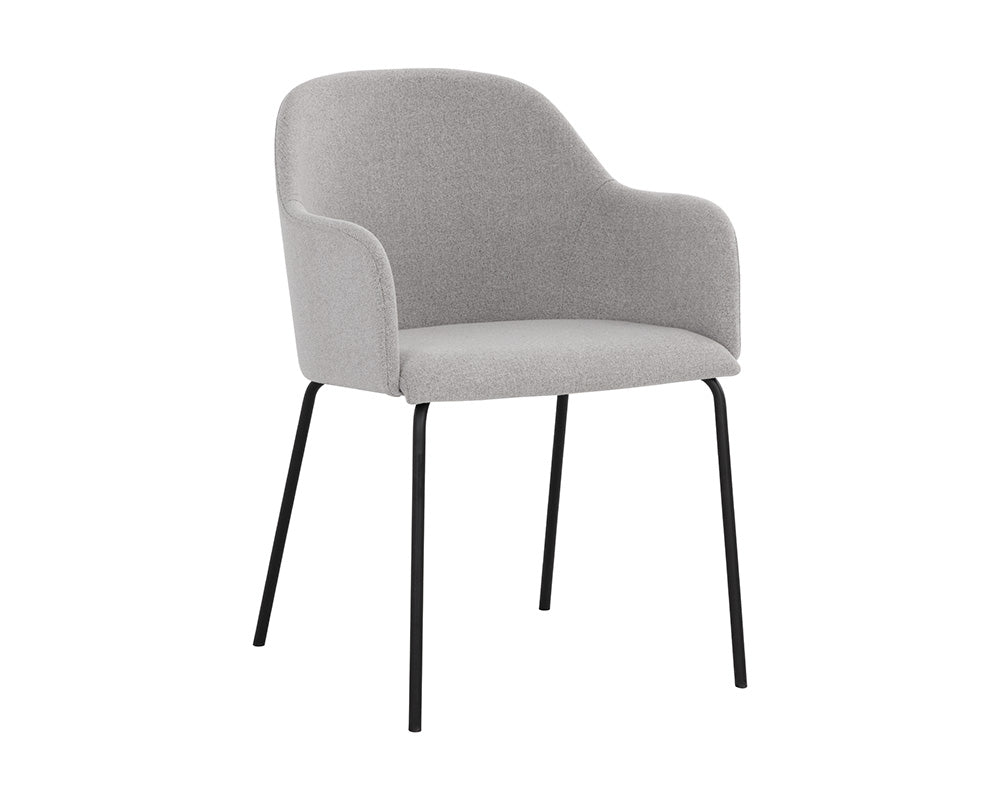 Hensley Dining Armchair - Mina Warm Grey