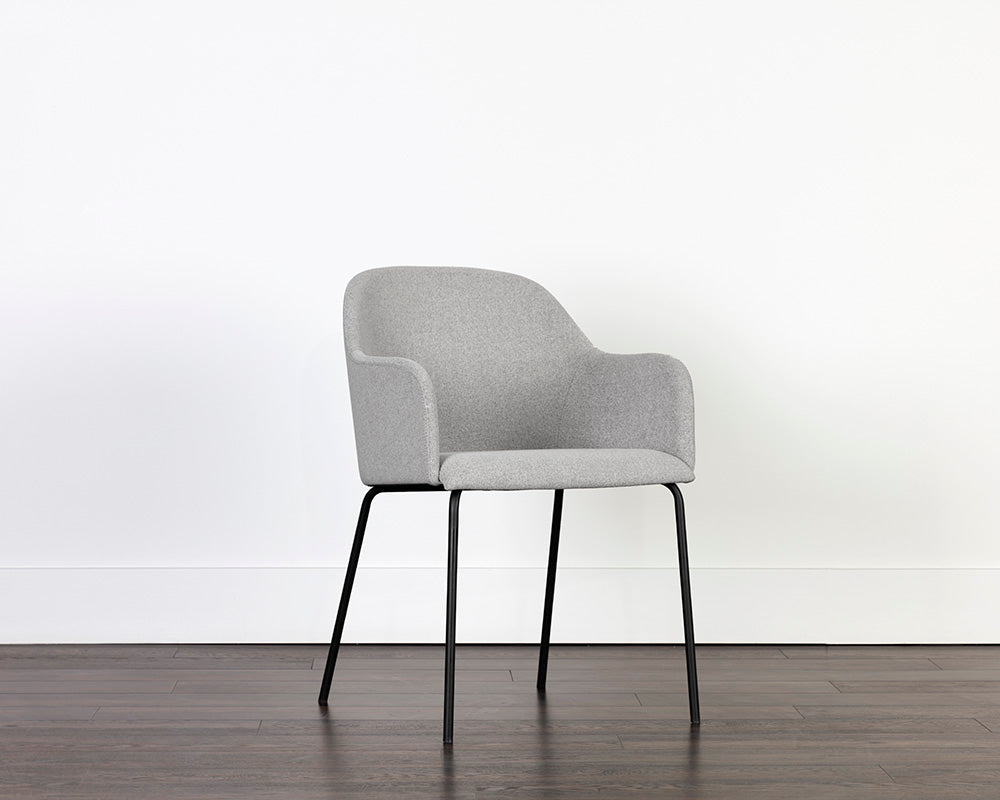 Hensley Dining Armchair - Mina Warm Grey