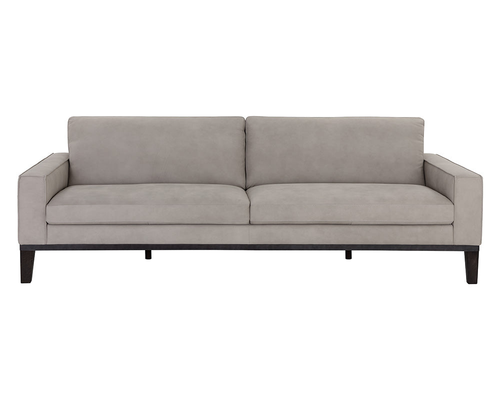 Davilo Sofa - Light Grey Leather