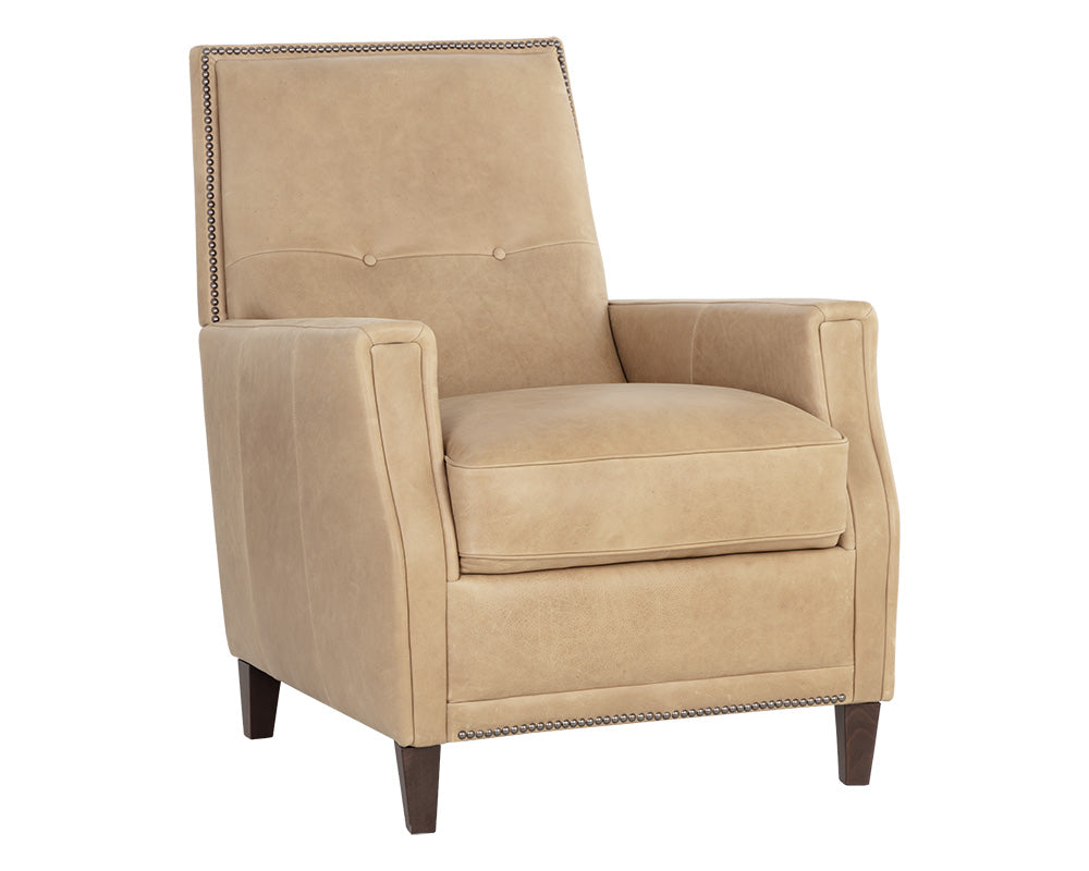 Florenzi Lounge Chair - Latte Leather