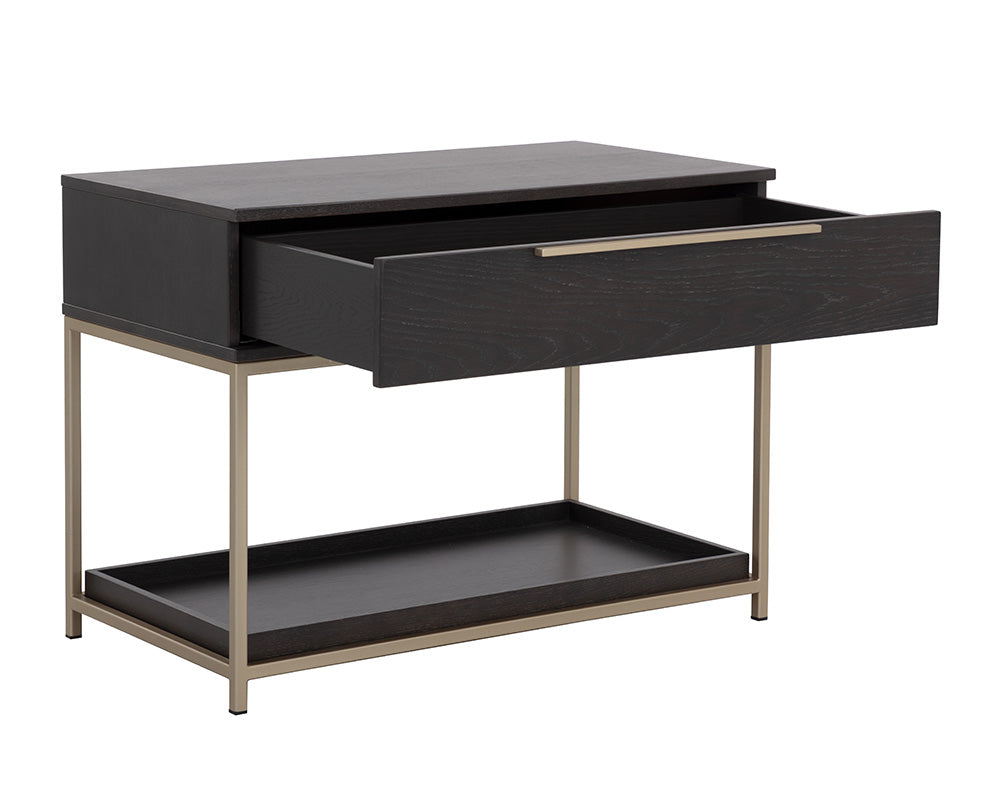 Rebel Nightstand - Large - Gold - Charcoal Grey