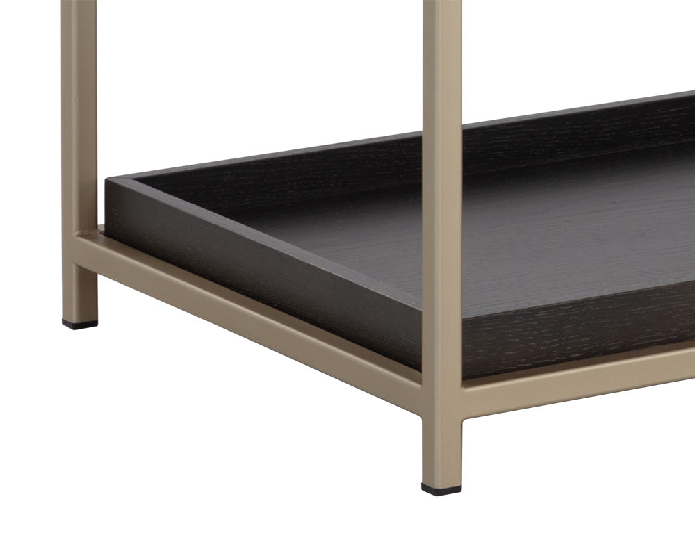 Rebel Nightstand - Large - Gold - Charcoal Grey