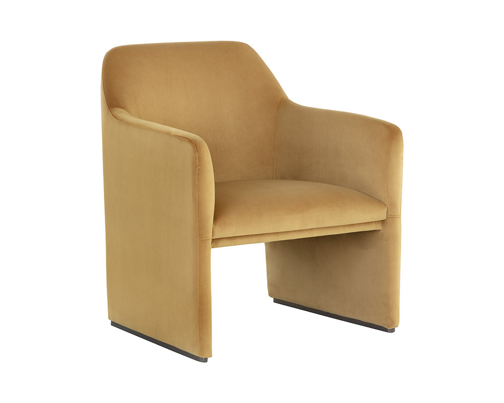 Doreen Lounge Chair - Lux Moon Dust - Diamond Ocher