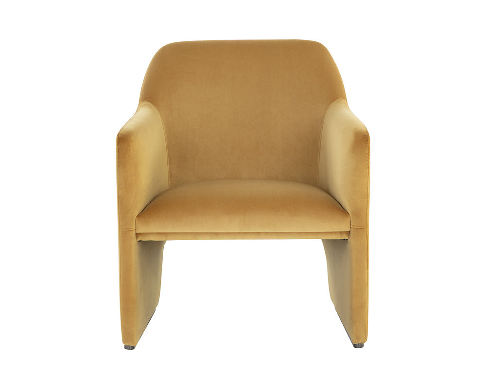 Doreen Lounge Chair - Lux Moon Dust - Diamond Ocher