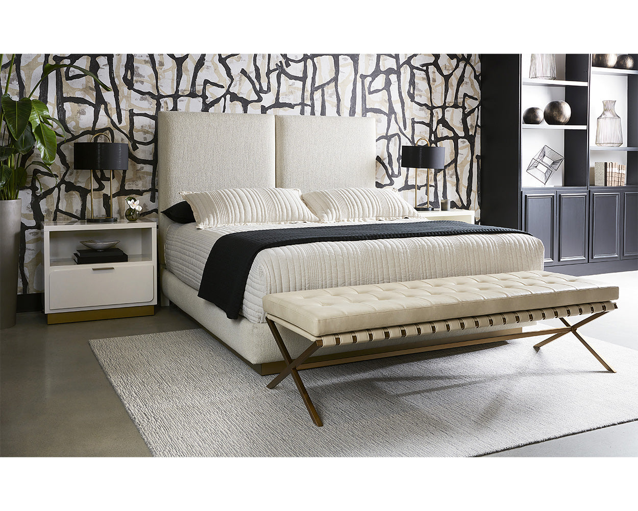 Jenkins Bed - King - Dazzle Cream