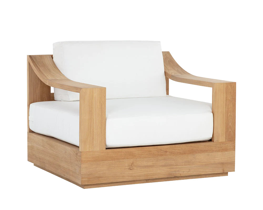 Tahiti Swivel Lounge Chair - Stinson White - Natural (Patio/Outdoor)