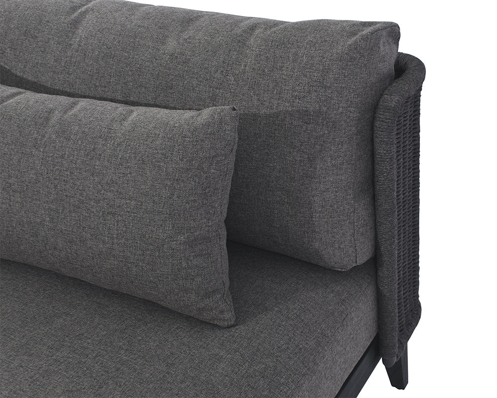 Ibiza 2-Seater Sofa - Charcoal (Patio/Outdoor)