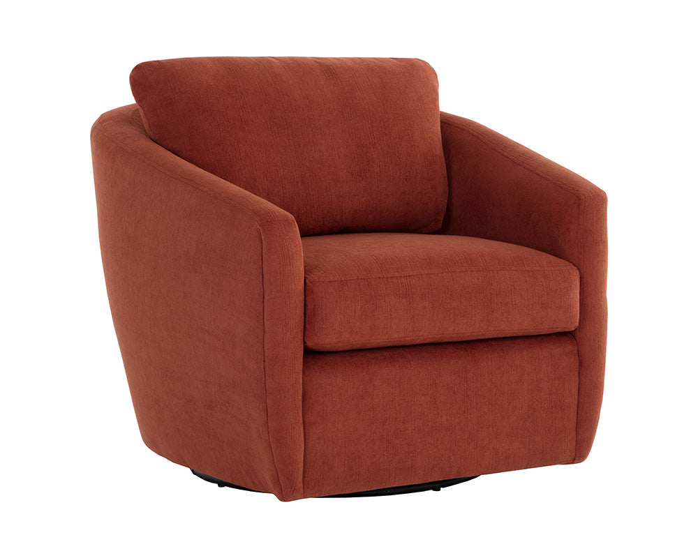 Irina Swivel Lounge Chair - Treasure Russet