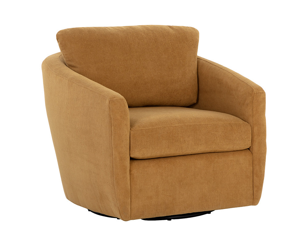 Irina Swivel Lounge Chair - Treasure Gold