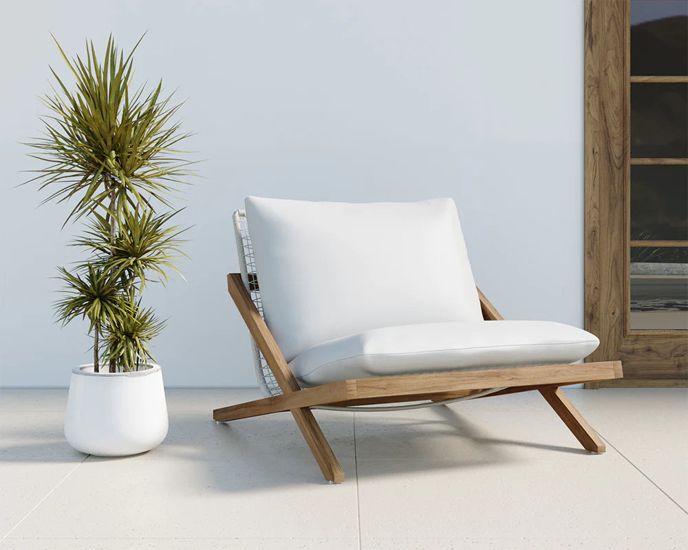 Bari Lounge Chair - Stinson White - Natural (Patio/Outdoor)